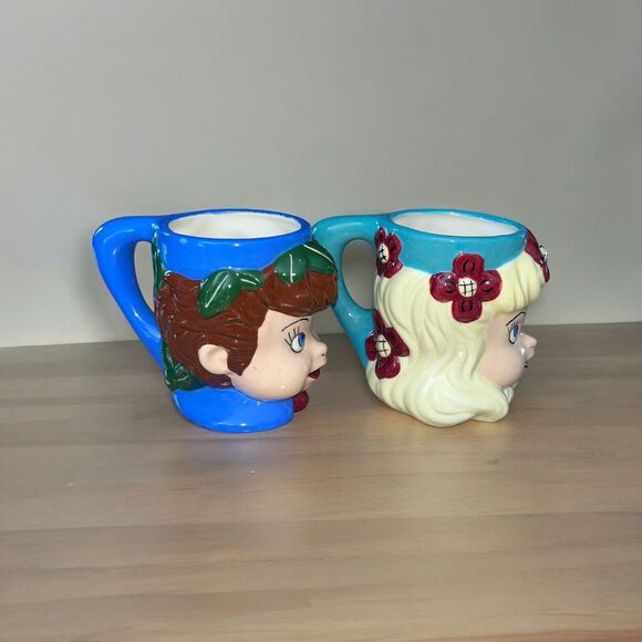 Peter Pan & Wendy Vintage Pottery Mugs Quirky & Cute Collectibles Excellent Cond - Picture 2 of 6